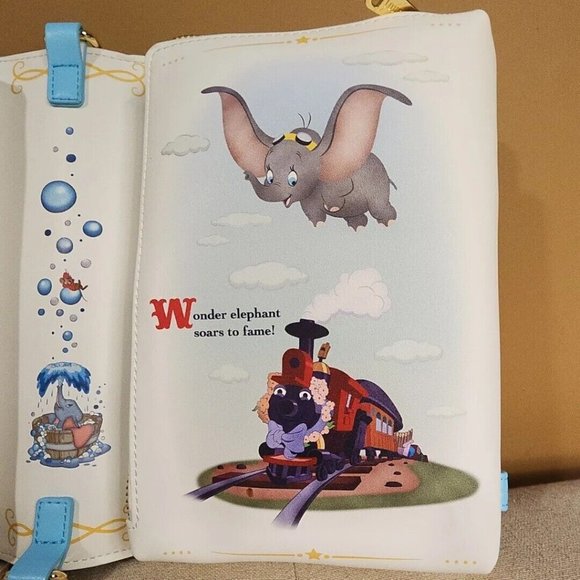 Loungefly Disney Dumbo Story Book Convertible Backpack Crossbody Bag NEW main image 8